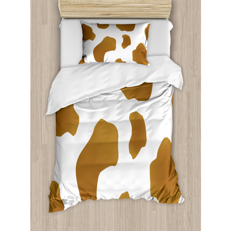 Brown Spots on Cow Duvet Cover Set