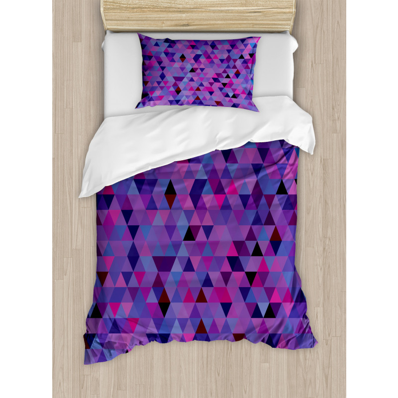 Small Triangles Mosaic Duvet Cover Set