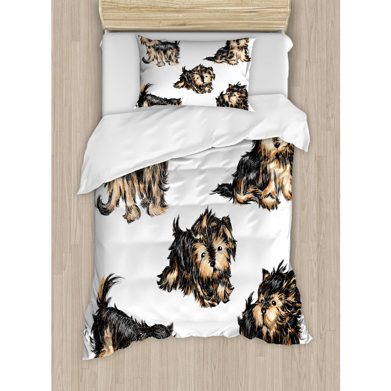 Terrier Cartoon Duvet Cover Set