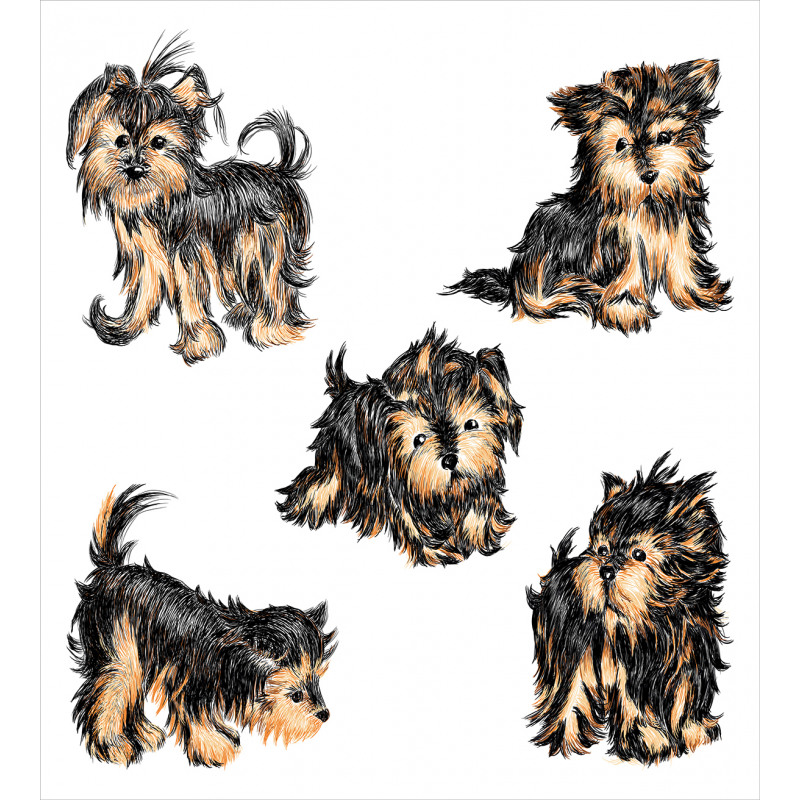 Terrier Cartoon Duvet Cover Set
