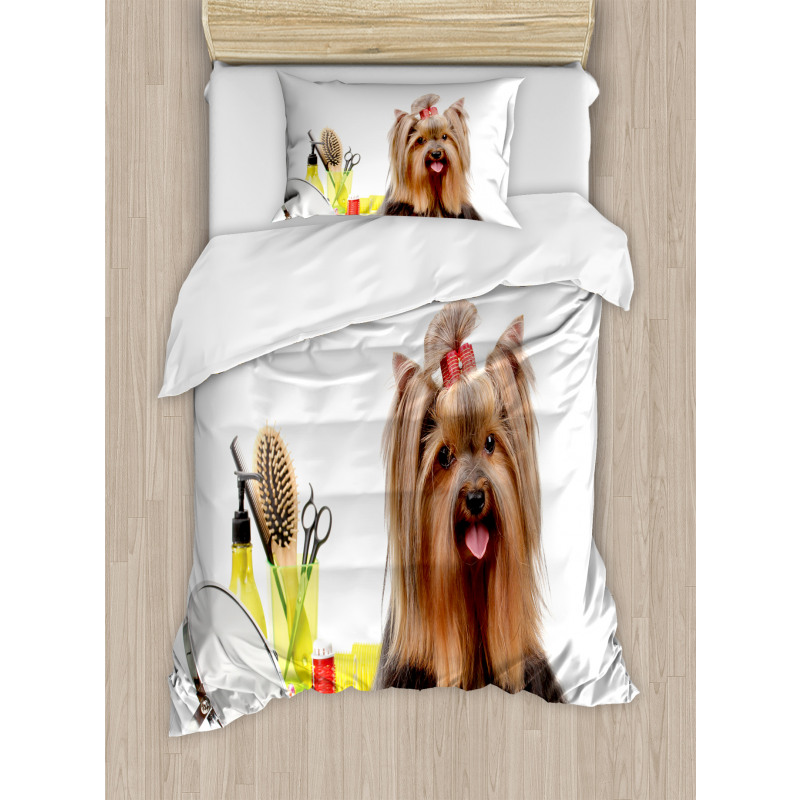 Hairstyle Puppy Duvet Cover Set