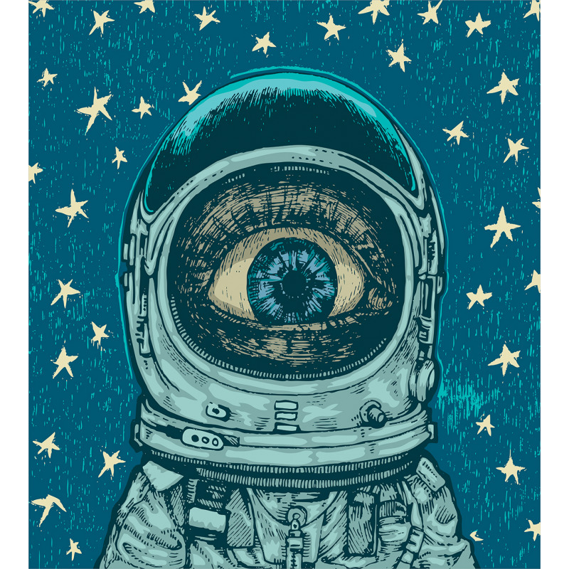 Amazed Astronaut Eye Duvet Cover Set