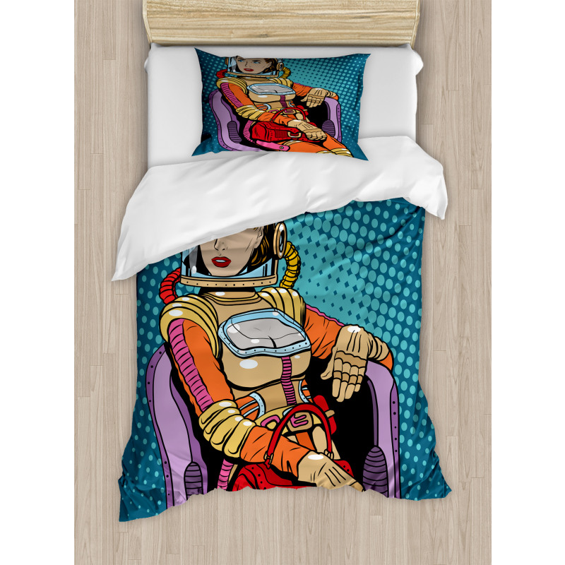 Space Lady Purse Duvet Cover Set