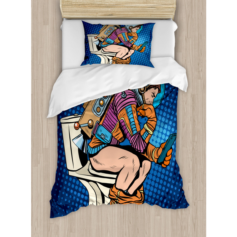 Thinking Man Space Duvet Cover Set