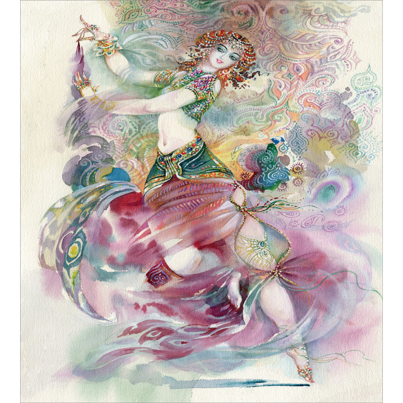 Oriental Dancer Girl Duvet Cover Set