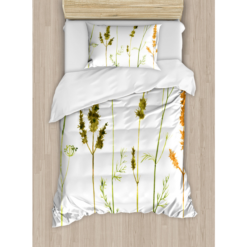 Wild Plants Herbs Duvet Cover Set