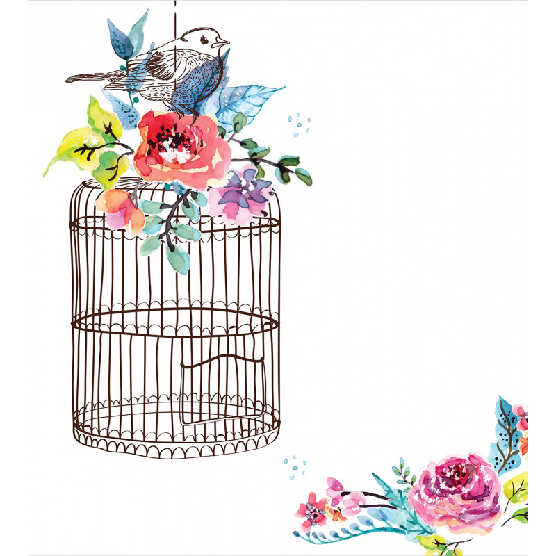 Sketch Bird Cage Duvet Cover Set