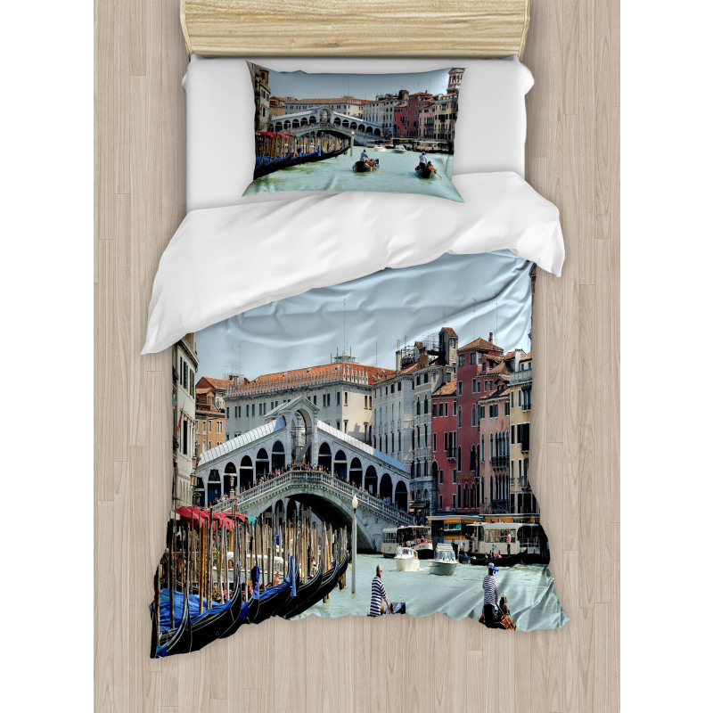 Venice Gondola Canal Photo Duvet Cover Set