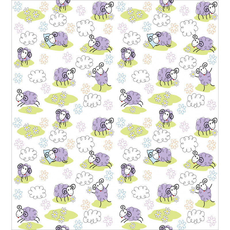 Sheep with Clouds Duvet Cover Set