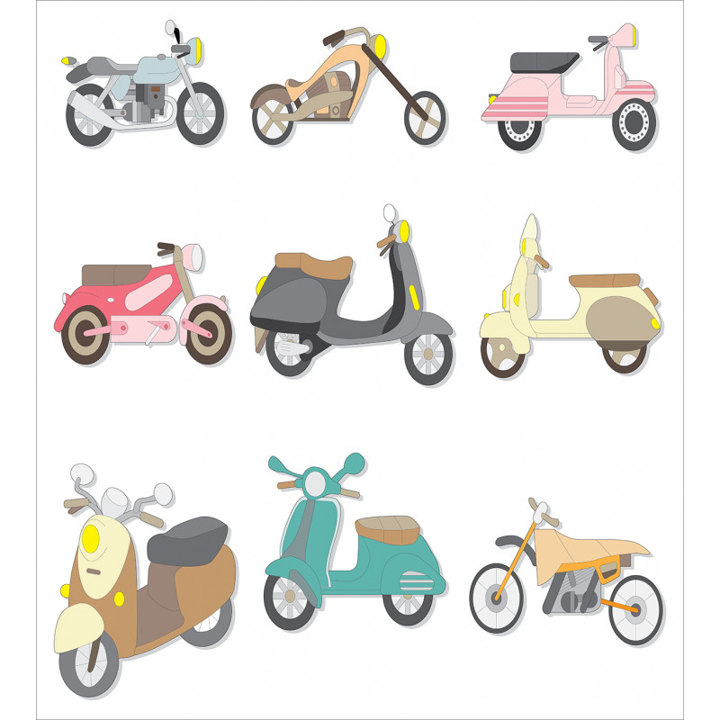 Scooters Design Duvet Cover Set