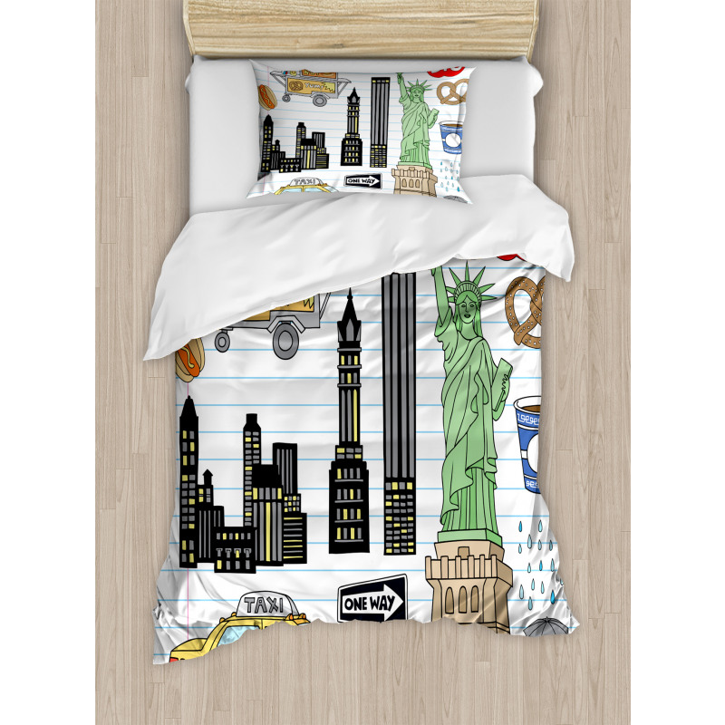 Big Apple Hot Dog Duvet Cover Set