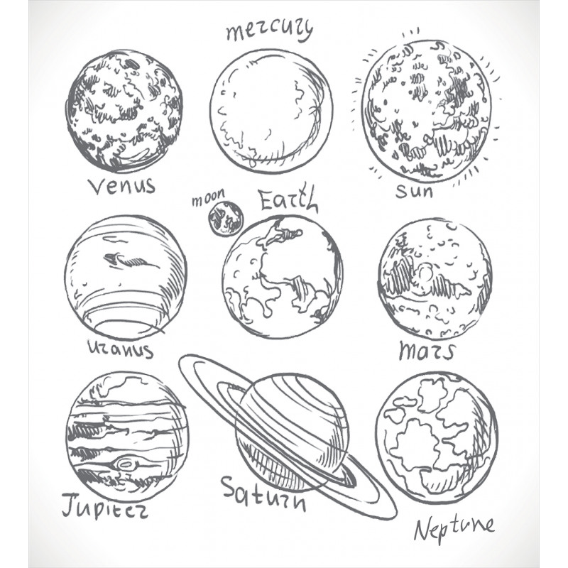 Solar System Mercury Duvet Cover Set