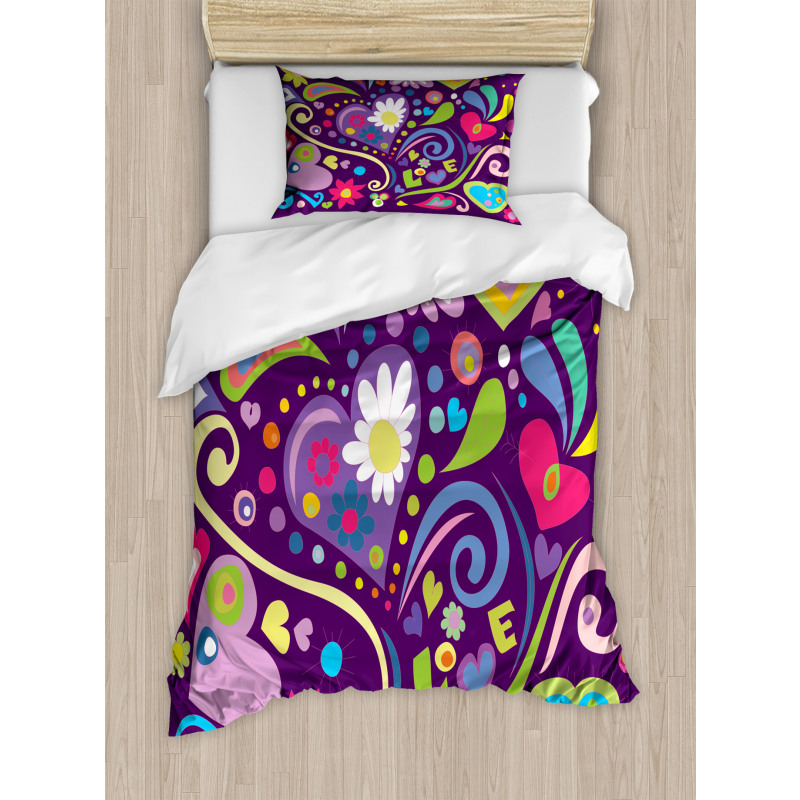 Sixties Inspired Love Duvet Cover Set