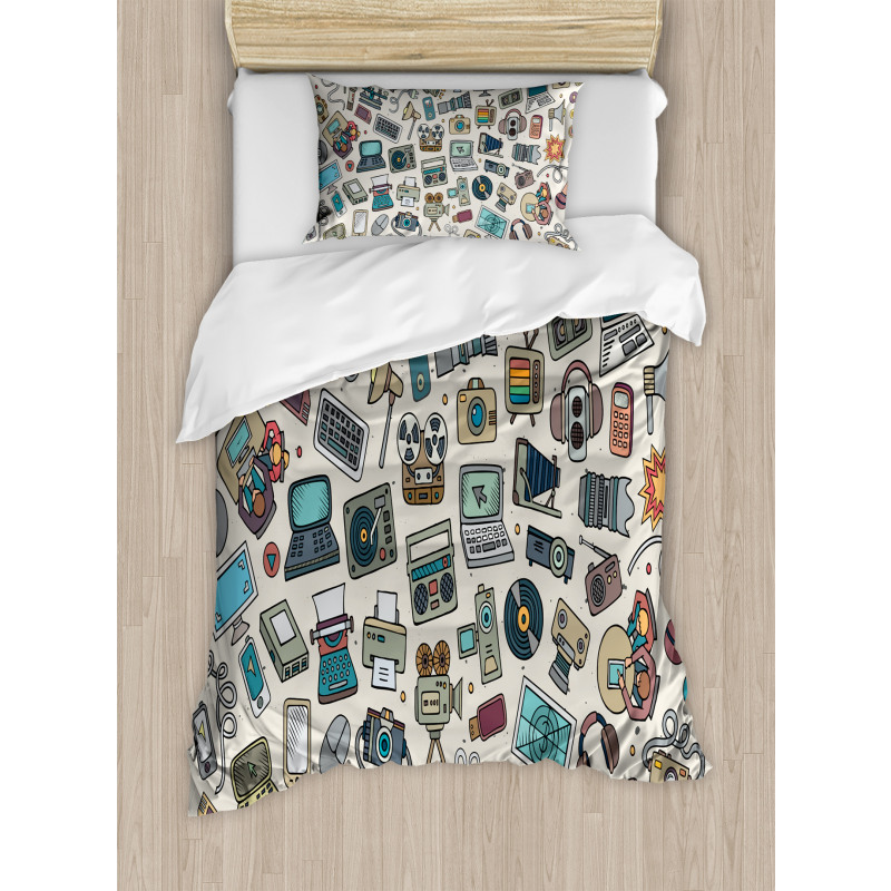 Various Ofice Gadgets Duvet Cover Set