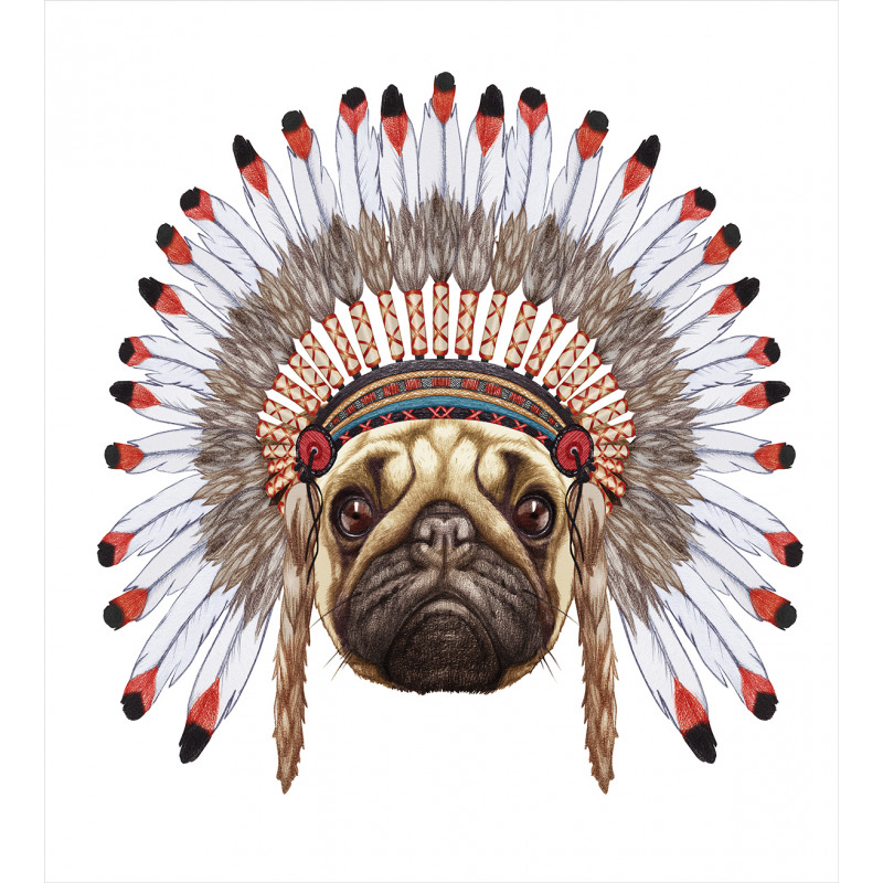 Native Style Bonnet Dog Duvet Cover Set