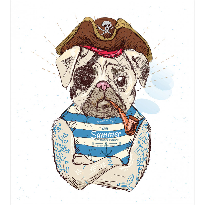 Pirate Dog Conqueror of Sea Duvet Cover Set
