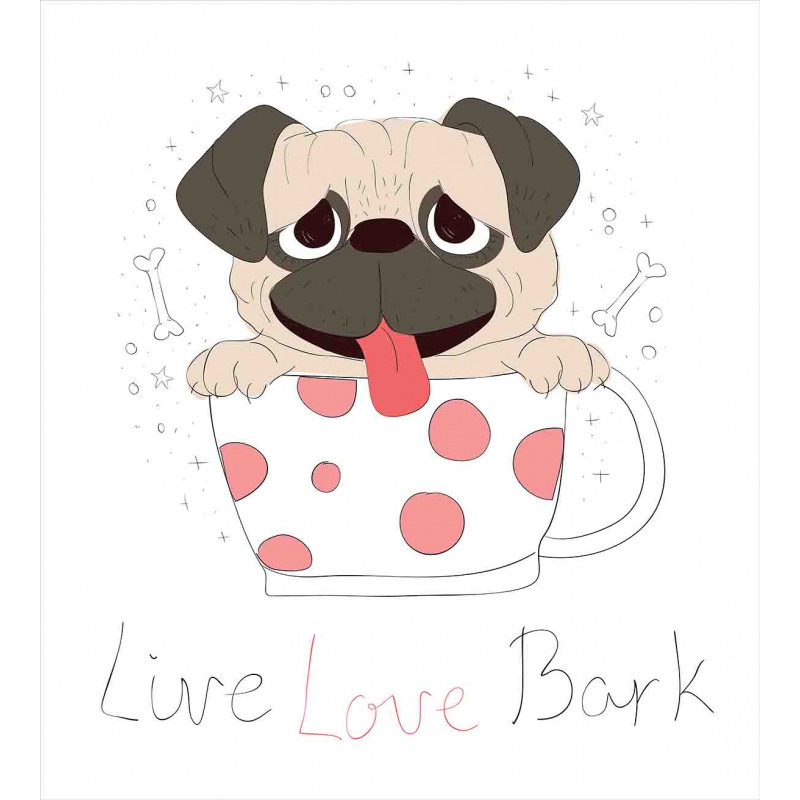 Live Love Bark Words Funny Duvet Cover Set