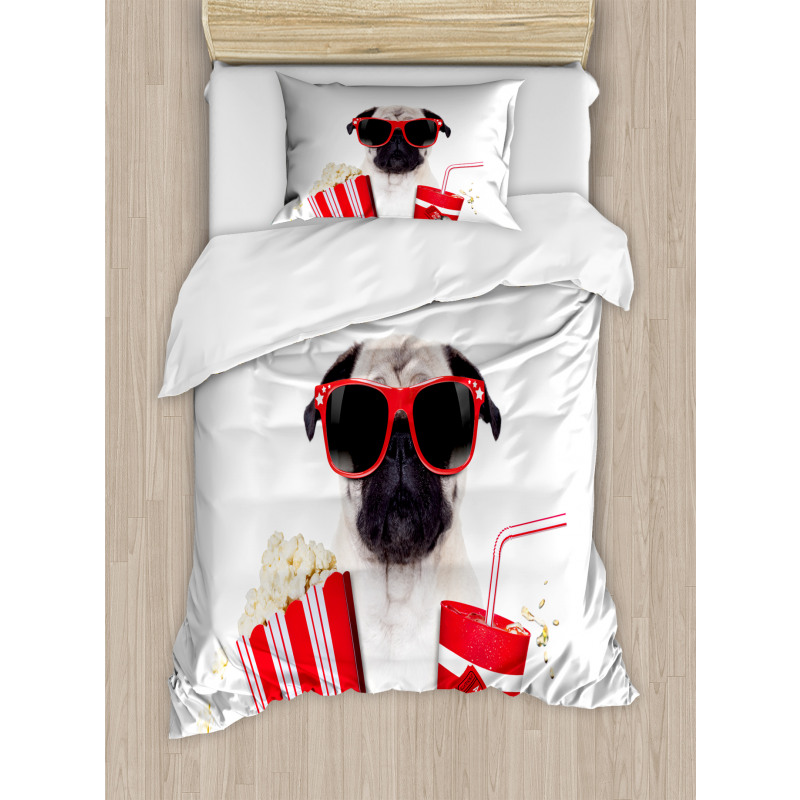 Dog Going to the Movies Duvet Cover Set