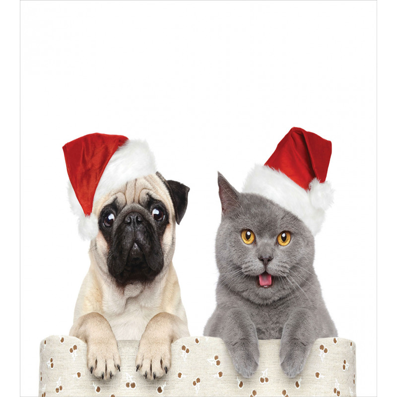 Christmas Themed Dog Photo Duvet Cover Set