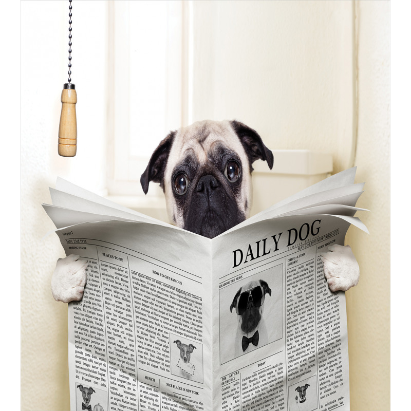 Puppy Reading Newspaper Duvet Cover Set
