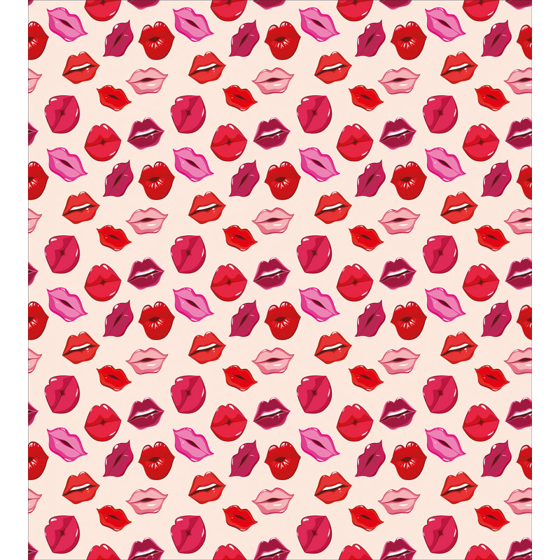 Vivid Colored Lips Glamour Duvet Cover Set