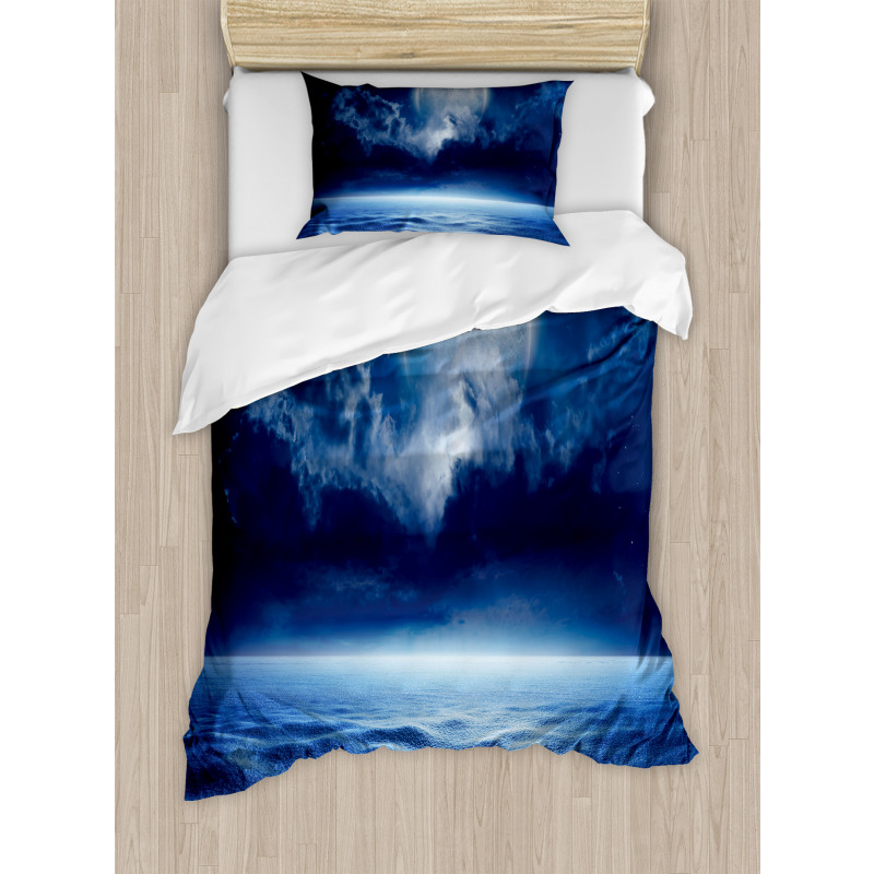 Full Moon and Calm Sea Duvet Cover Set