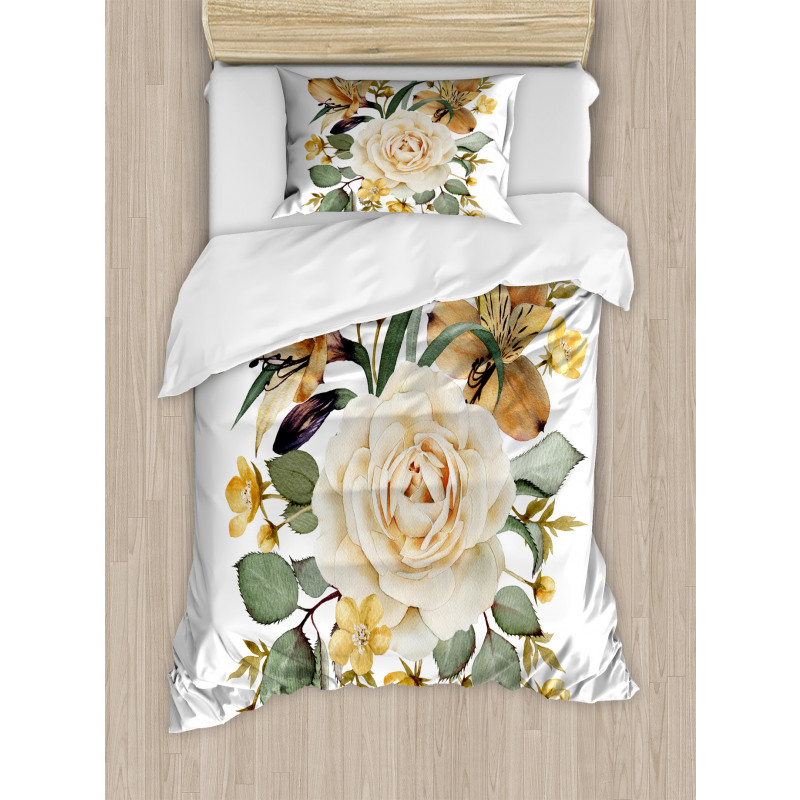 Romantic Bridal Bouquet Duvet Cover Set