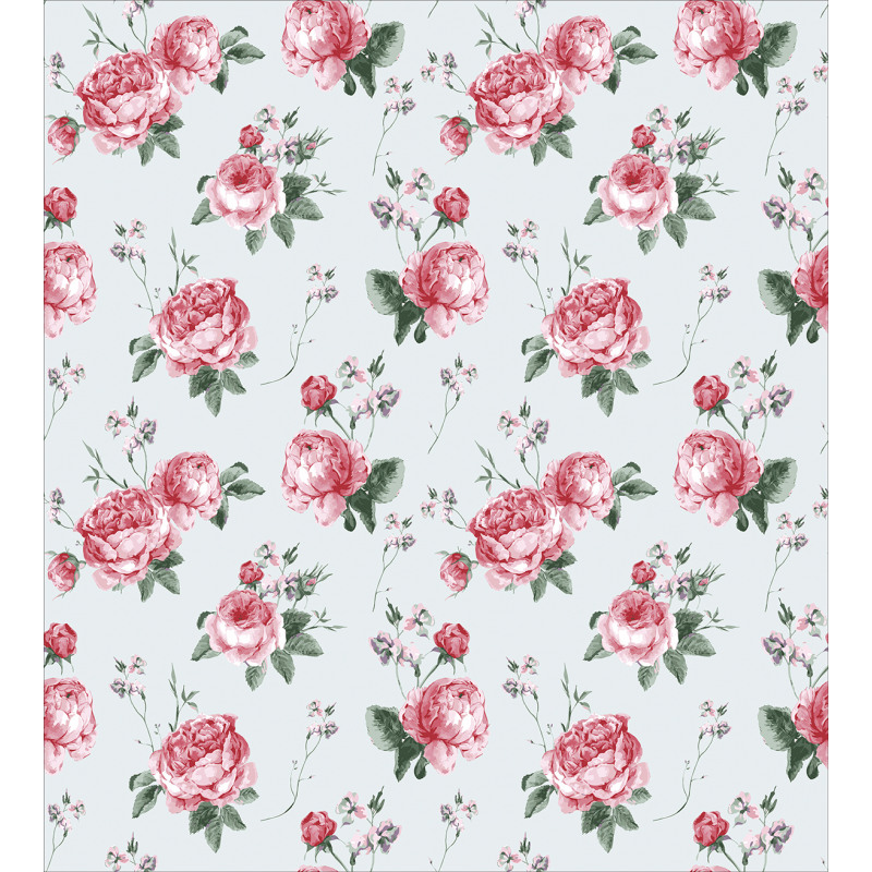 Pink Blossom English Flora Duvet Cover Set