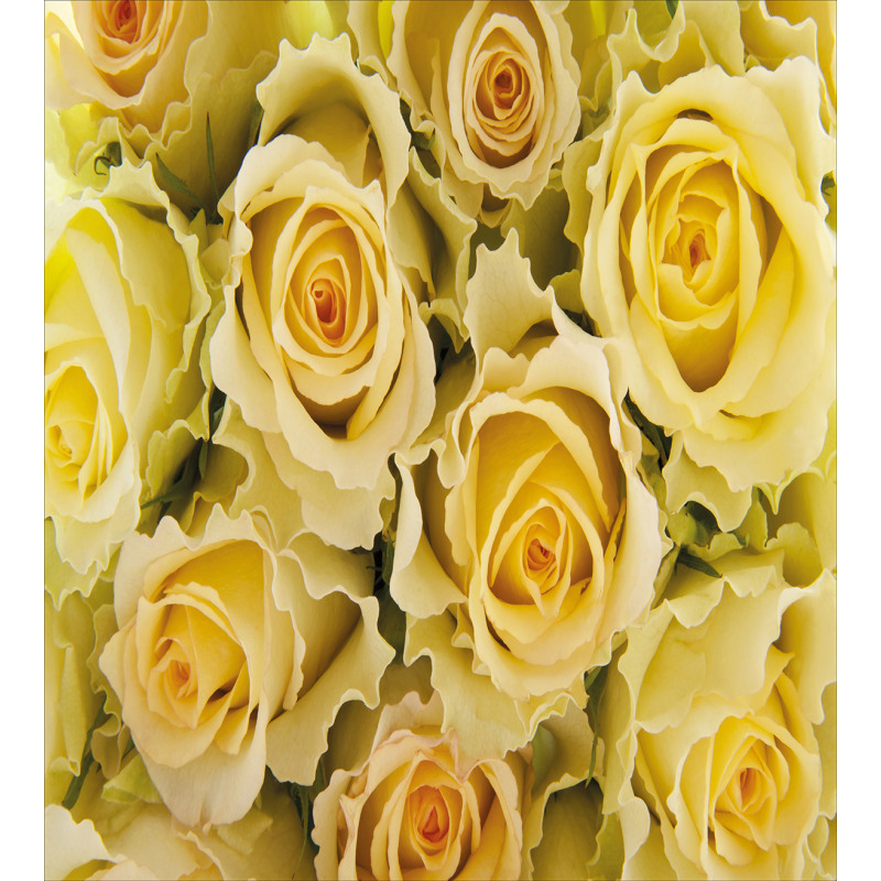 Yellow Bridal Flourish Duvet Cover Set