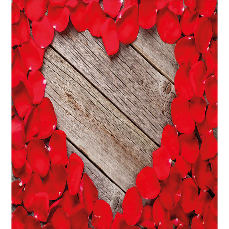 Vibrant Petals Heart Shape Duvet Cover Set