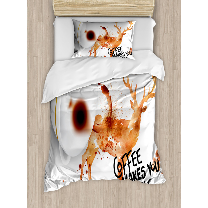 Deer Antlers Nature Duvet Cover Set