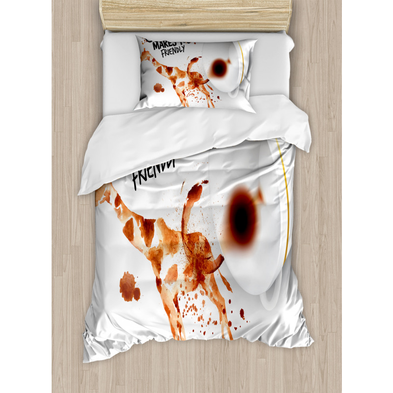 Funny Giraffe Duvet Cover Set