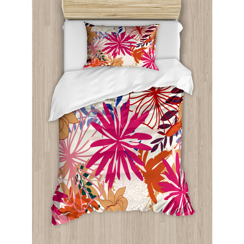 Vivid Floral Arrangement Duvet Cover Set