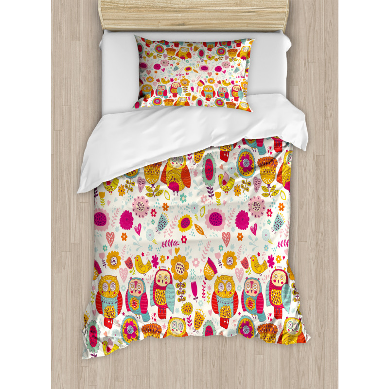 Sixties Style Abstract Bird Duvet Cover Set