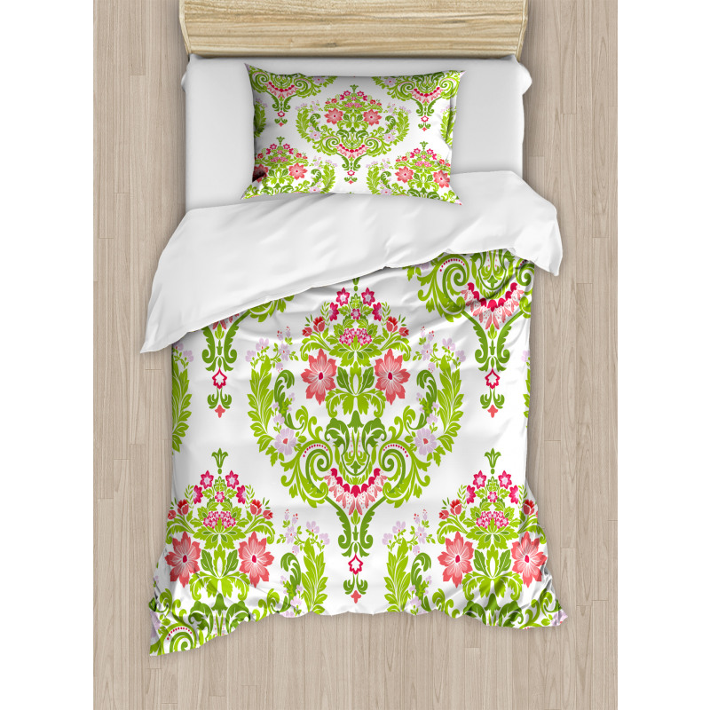 Green Foliage Eastern Duvet Cover Set