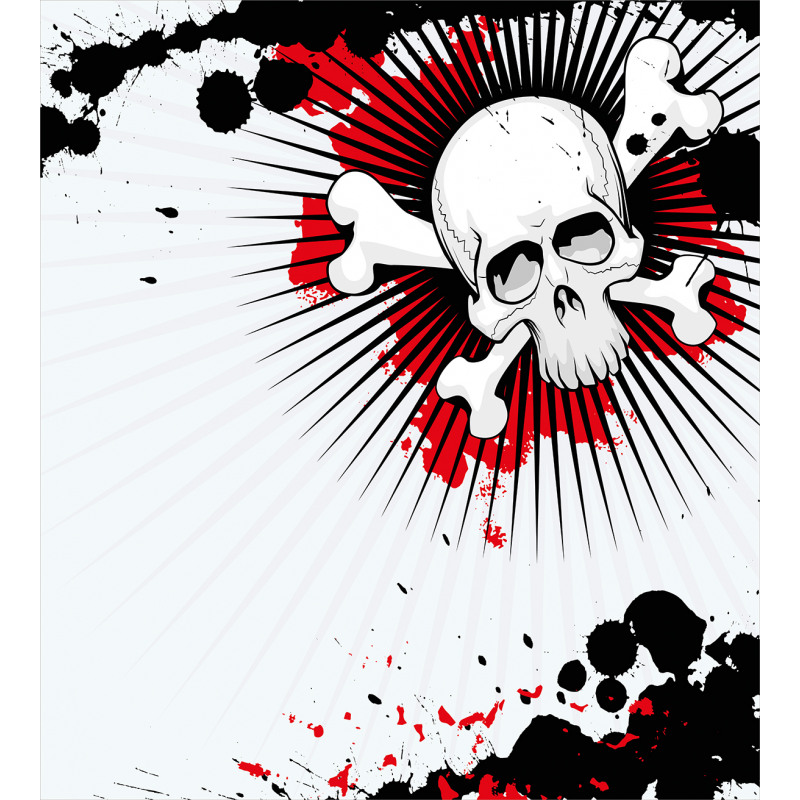 Skull Bones Grunge Duvet Cover Set