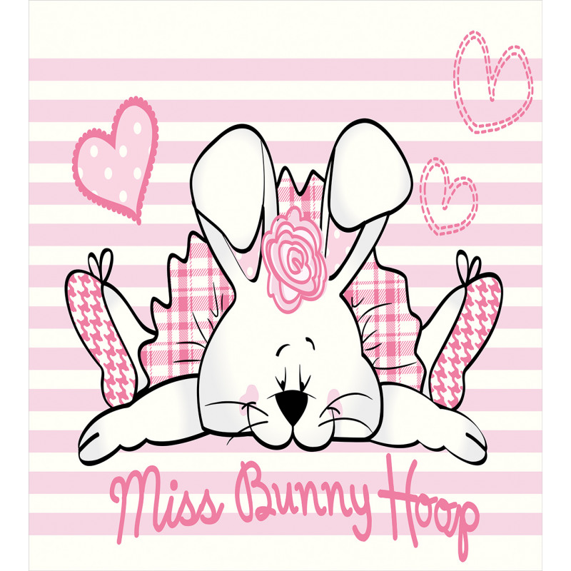 Miss Bunny Hoop Love Duvet Cover Set