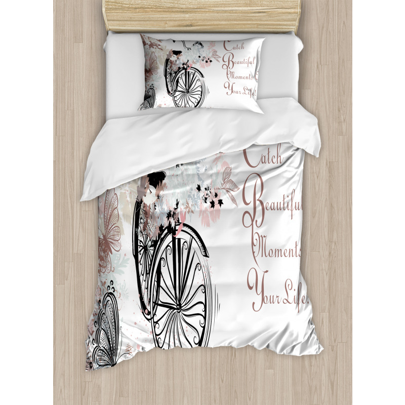 Soft Color Palette Bike Duvet Cover Set