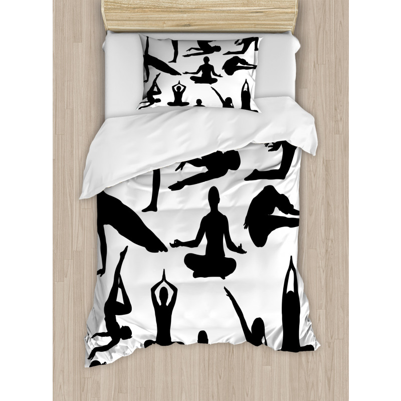 Yoga Postures Body Duvet Cover Set