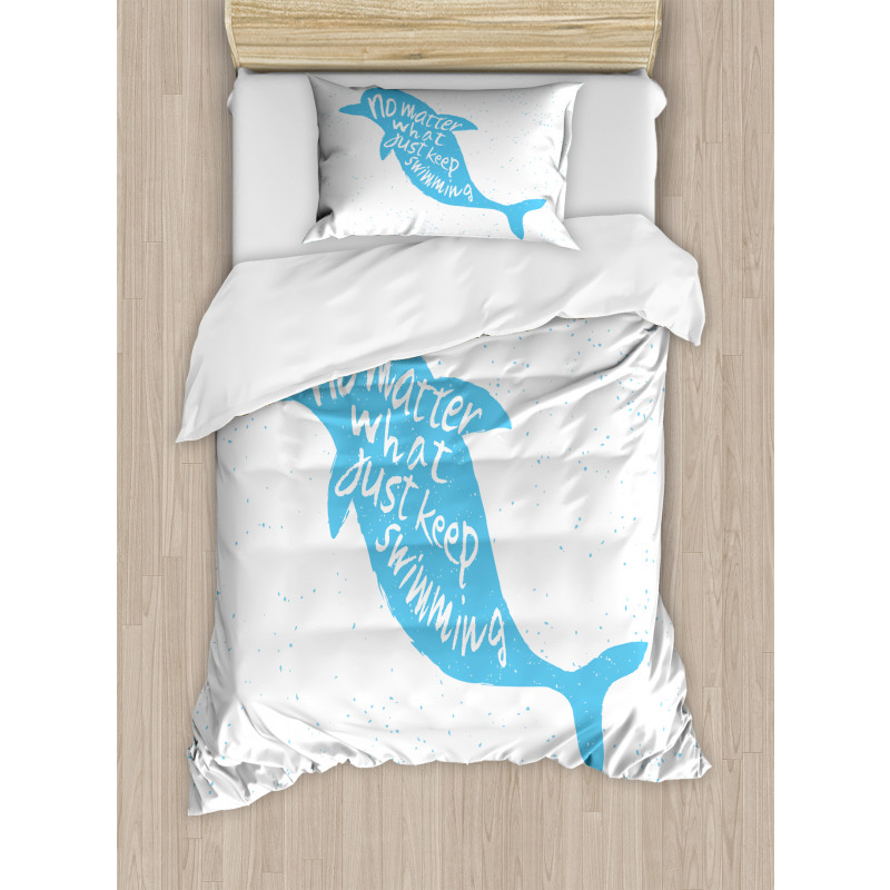 Hand Drawn Sea Mammal Duvet Cover Set