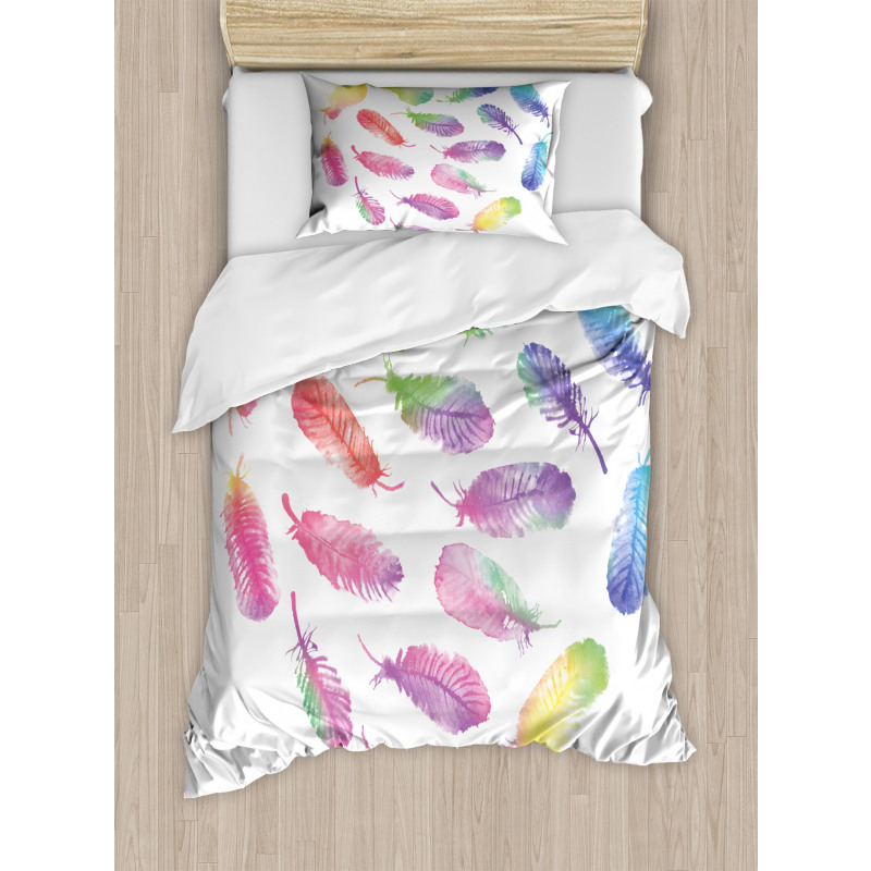 Romantic Plumage Design Duvet Cover Set