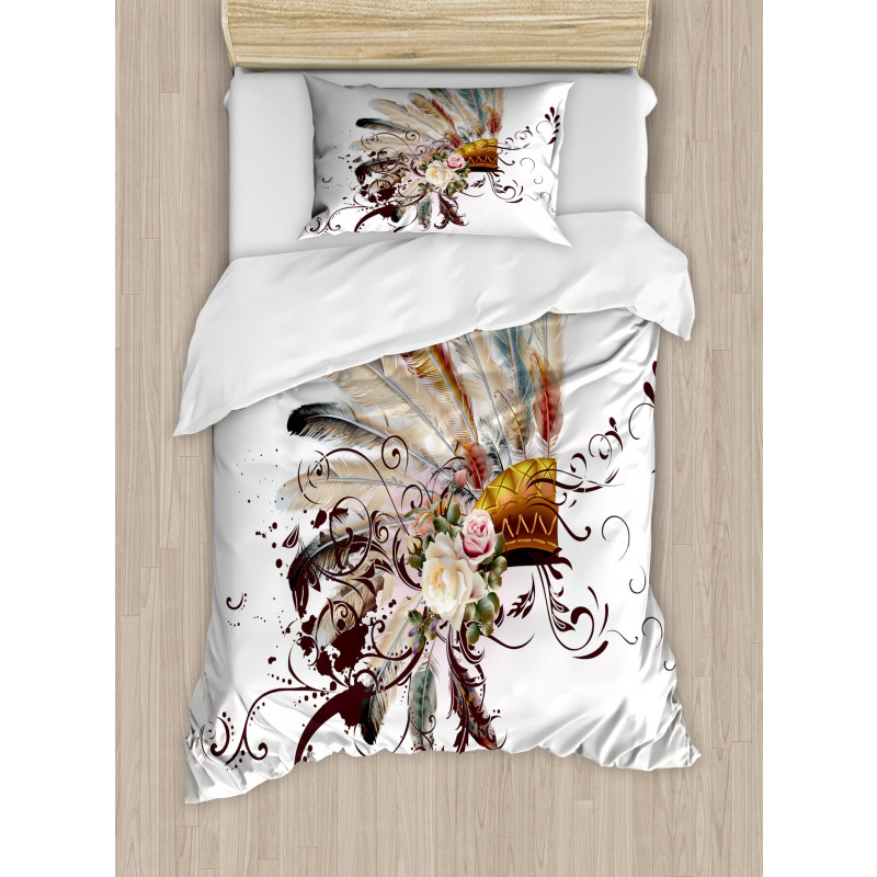 Head Wear Flowers Duvet Cover Set