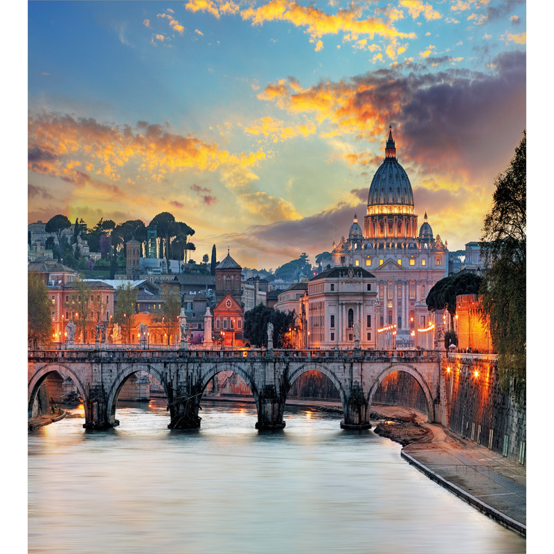 View of Vatican Rome Duvet Cover Set