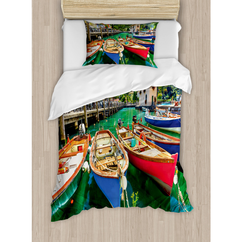 Garda Torbole Town Photo Duvet Cover Set