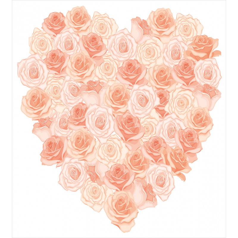 Heart Shaped Blossoms Duvet Cover Set