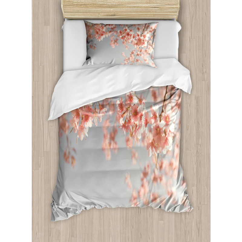 Scenery Sakura Trees Duvet Cover Set