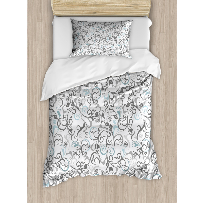 Damask Antique Curls Duvet Cover Set