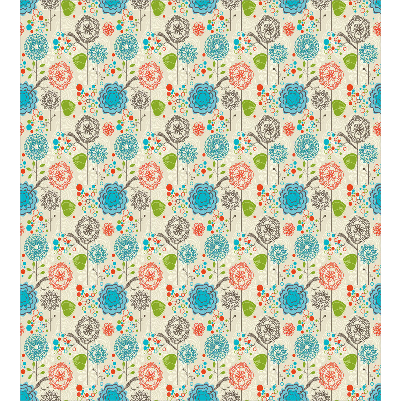 Retro Doodle Cheerful Duvet Cover Set