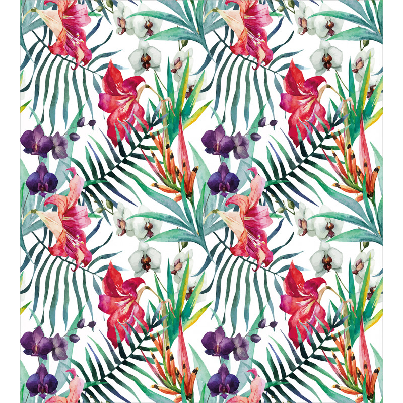Watercolor Art Tropical Duvet Cover Set