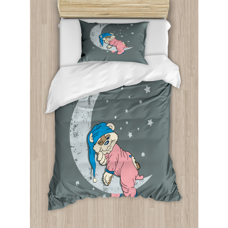 Baby Sleeping on the Moon Duvet Cover Set